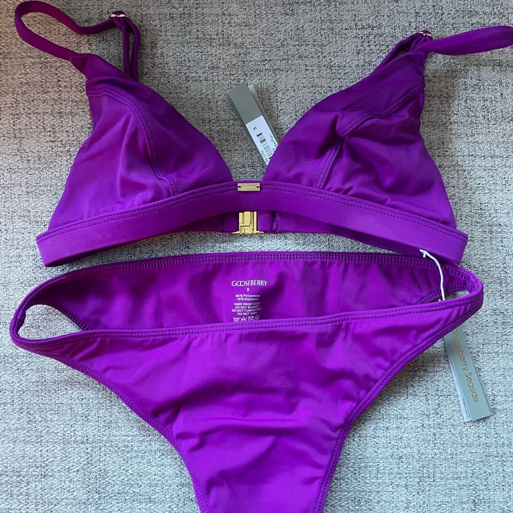 NEW never been worn Gooseberry So Chic Purple Bikini